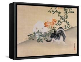 Two Cats, Illustration from 'The Kokka' Magazine, 1898-99-Japanese School-Framed Stretched Canvas