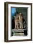 Two Cats On A Wall-null-Framed Art Print