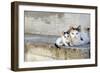 Two Cats on Stone Steps-Alberto Coto-Framed Photographic Print