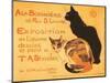 Two Cats, Steinlen Exhibit-null-Mounted Art Print