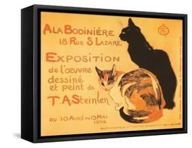 Two Cats, Steinlen Exhibit-null-Framed Stretched Canvas