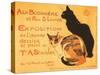 Two Cats, Steinlen Exhibit-null-Stretched Canvas