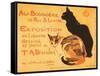 Two Cats, Steinlen Exhibit-null-Framed Stretched Canvas
