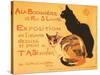 Two Cats, Steinlen Exhibit-null-Stretched Canvas