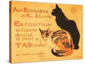 Two Cats, Steinlen Exhibit-null-Stretched Canvas