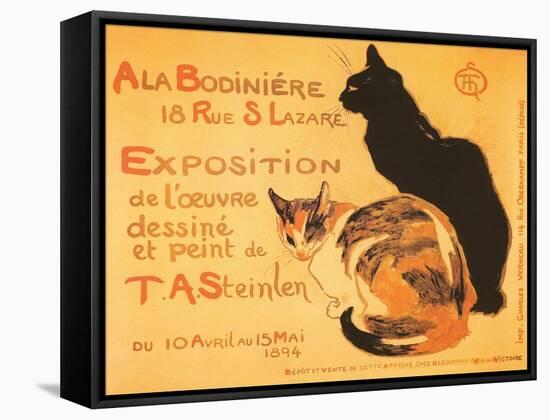 Two Cats, Steinlen Exhibit-null-Framed Stretched Canvas