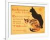 Two Cats, Steinlen Exhibit-null-Framed Art Print