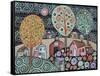Two Cats Village 1-Karla Gerard-Framed Stretched Canvas