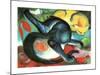 Two Cats-Franz Marc-Mounted Art Print