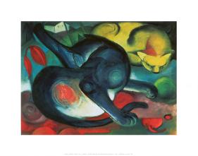 Two Cats-Franz Marc-Lamina Framed Art Print