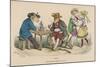 Two Cattle Sit Drinking at an Inn, While Two Goats Dance-null-Mounted Art Print