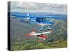 Two Champion Aircraft Citabrias in Flight-Stocktrek Images-Stretched Canvas