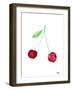 Two Cherries I-Nola James-Framed Art Print