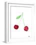 Two Cherries I-Nola James-Framed Art Print