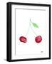 Two Cherries II-Nola James-Framed Art Print