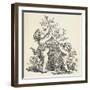 Two Cherubs With a Rose Bush-null-Framed Giclee Print