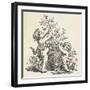 Two Cherubs With a Rose Bush-null-Framed Giclee Print