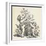 Two Cherubs With a Rose Bush-null-Framed Giclee Print