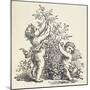 Two Cherubs With a Rose Bush-null-Mounted Giclee Print