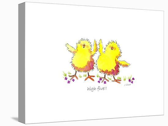 Two Chicks-Jennifer Zsolt-Stretched Canvas