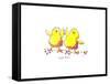 Two Chicks-Jennifer Zsolt-Framed Stretched Canvas