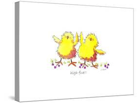 Two Chicks-Jennifer Zsolt-Stretched Canvas