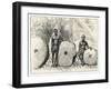 Two Chiefs of Yap Island Western Caroline (Pacific) Islands with Three Huge Perforated Stones-null-Framed Art Print