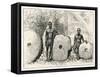 Two Chiefs of Yap Island Western Caroline (Pacific) Islands with Three Huge Perforated Stones-null-Framed Stretched Canvas