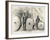 Two Chiefs of Yap Island Western Caroline (Pacific) Islands with Three Huge Perforated Stones-null-Framed Art Print