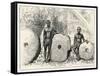 Two Chiefs of Yap Island Western Caroline (Pacific) Islands with Three Huge Perforated Stones-null-Framed Stretched Canvas