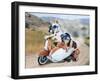 Two Chihuahuas In A Scooter-graphicphoto-Framed Photographic Print