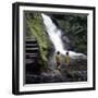 Two Children at a Pool, Dolgoch Falls, Tal-Y-Llyn Valley, Snowdonia National Park, Wales, 1969-Michael Walters-Framed Photographic Print