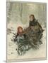 Two Children Bring Home a Barrow-Load of Firewood for the Christmas Fire-E. Blume-Mounted Photographic Print