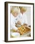 Two Children Brushing Biscuits with Glace Icing-Renate Forster-Framed Photographic Print