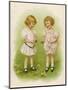 Two Children Compare Their Eggs on the Grass-Ida Waugh-Mounted Art Print