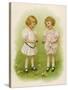 Two Children Compare Their Eggs on the Grass-Ida Waugh-Stretched Canvas