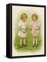 Two Children Compare Their Eggs on the Grass-Ida Waugh-Framed Stretched Canvas