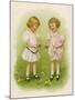 Two Children Compare Their Eggs on the Grass-Ida Waugh-Mounted Art Print