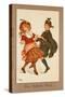 Two Children Dance a Pretty Scottish Reel Dressed in Traditional Costume-null-Stretched Canvas