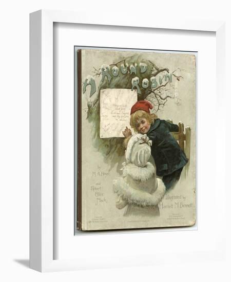 Two Children Dressed Warmly for a Snowy Winter's Day-null-Framed Art Print