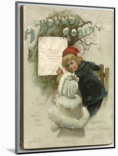 Two Children Dressed Warmly for a Snowy Winter's Day-null-Mounted Art Print