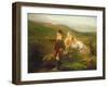 Two Children Fishing in Scotland-Otto Leyde-Framed Giclee Print