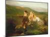 Two Children Fishing in Scotland-Otto Leyde-Mounted Giclee Print