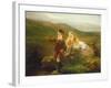 Two Children Fishing in Scotland-Otto Leyde-Framed Giclee Print