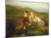 Two Children Fishing in Scotland-Otto Leyde-Mounted Giclee Print