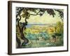 Two Children in a Coastal Landscape; Deux Enfants Dans Un Paysage Maritime-Henri Lebasque-Framed Giclee Print