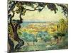 Two Children in a Coastal Landscape; Deux Enfants Dans Un Paysage Maritime-Henri Lebasque-Mounted Giclee Print