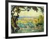 Two Children in a Coastal Landscape; Deux Enfants Dans Un Paysage Maritime-Henri Lebasque-Framed Giclee Print