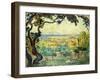 Two Children in a Coastal Landscape; Deux Enfants Dans Un Paysage Maritime-Henri Lebasque-Framed Giclee Print