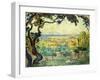 Two Children in a Coastal Landscape; Deux Enfants Dans Un Paysage Maritime-Henri Lebasque-Framed Giclee Print